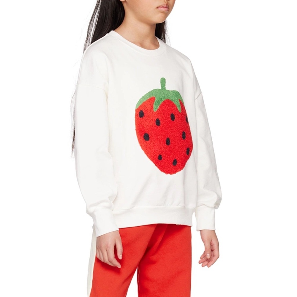 Mini Rodini Kids White Strawberry Sweatshirt